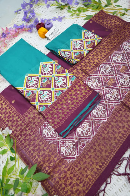 దక్షిణ భారత పండుగ సాంప్రదాయ హాఫ్ చీర (ఛవి) 
