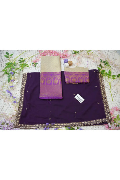 Oye!!Pattu Women's Woven Design zari work Half Saree with Embroidered Blouse and Dupatta