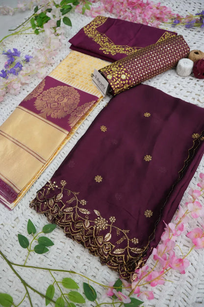 దక్షిణ భారత పండుగ సాంప్రదాయ హాఫ్ చీర (ఛవి) 