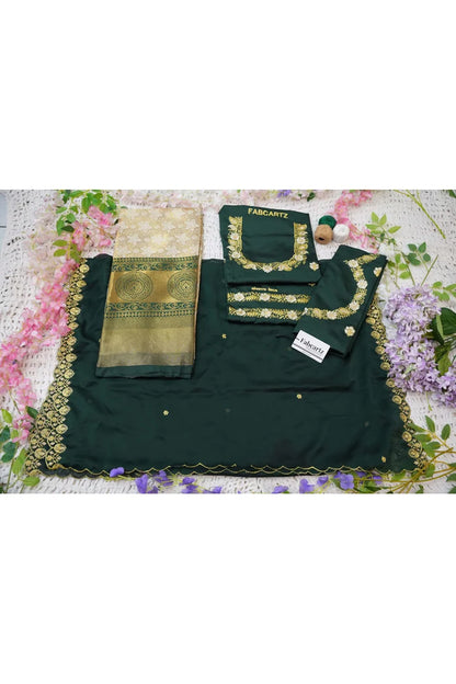 StarWars Women's Woven Design zari work Half Saree with Embroidered Blouse and Dupatta