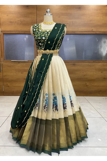 దక్షిణ భారత పండుగ సాంప్రదాయ హాఫ్ చీర (ఛవి) 