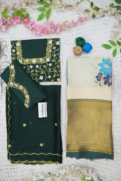 దక్షిణ భారత పండుగ సాంప్రదాయ హాఫ్ చీర (ఛవి) 