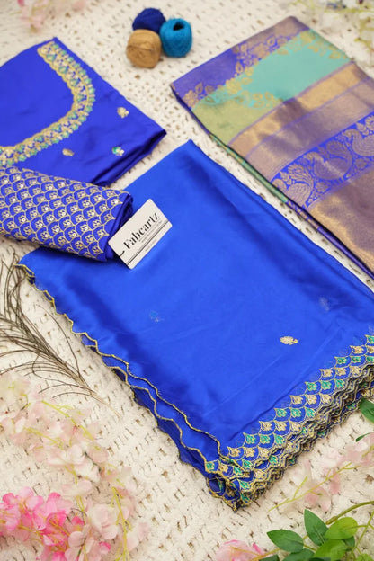 Pranavi Women's Woven Design zari work Half Saree with Embroidered Blouse and Dupatta