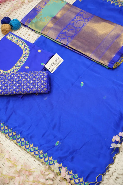 Pranavi Women's Woven Design zari work Half Saree with Embroidered Blouse and Dupatta
