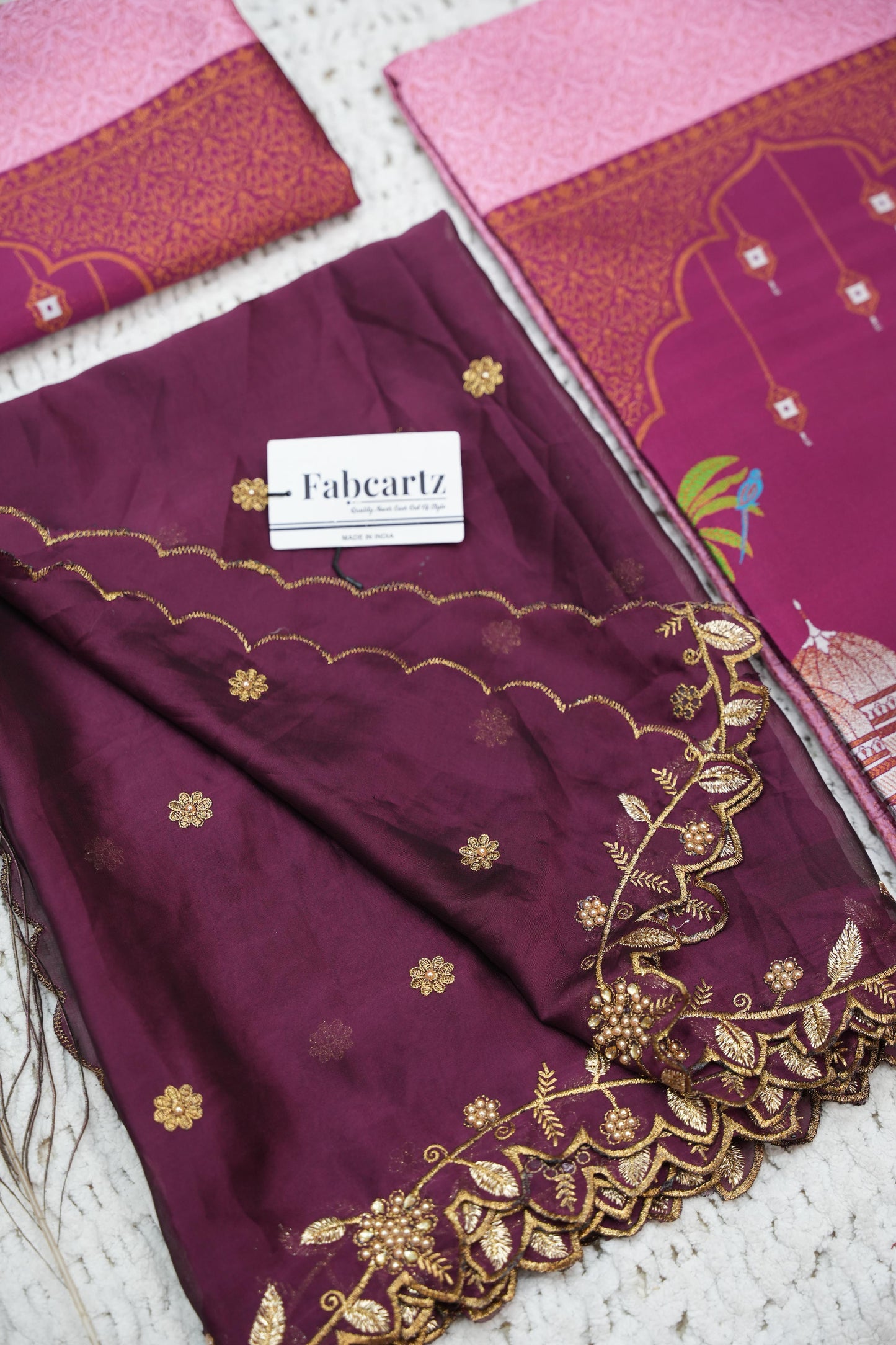 Taj Mahal Women's Woven Design zari work Half Saree with Embroidered Blouse and Dupatta