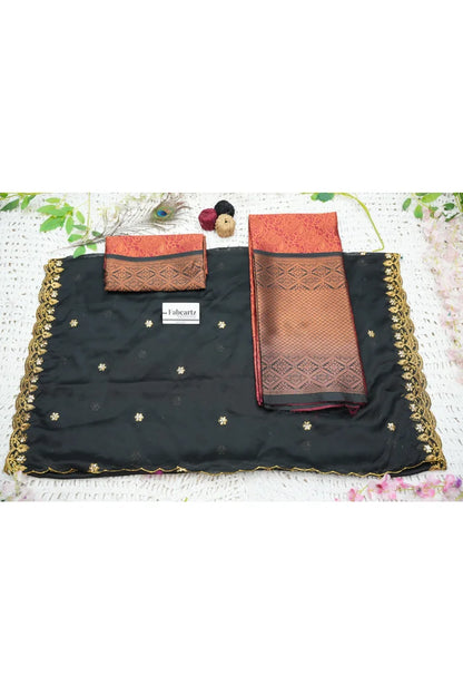SudhaPattu  Women's Woven Design zari work Half Saree with Embroidered Blouse and Dupatta