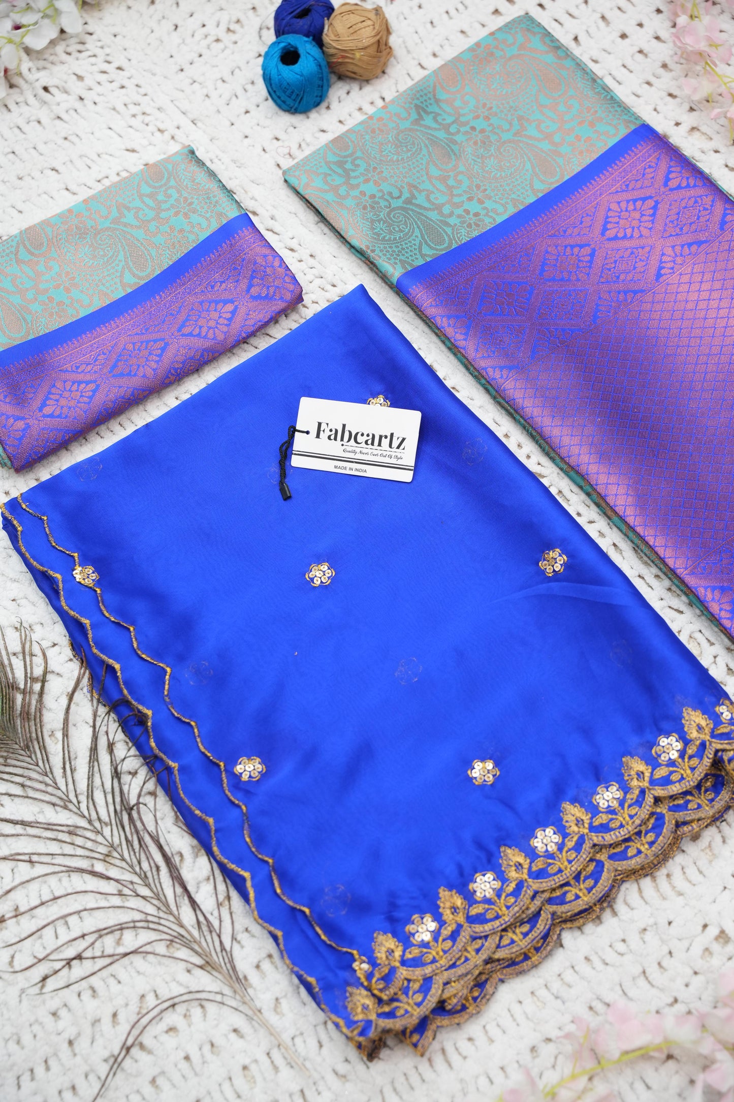 SudhaPattu  Women's Woven Design zari work Half Saree with Embroidered Blouse and Dupatta