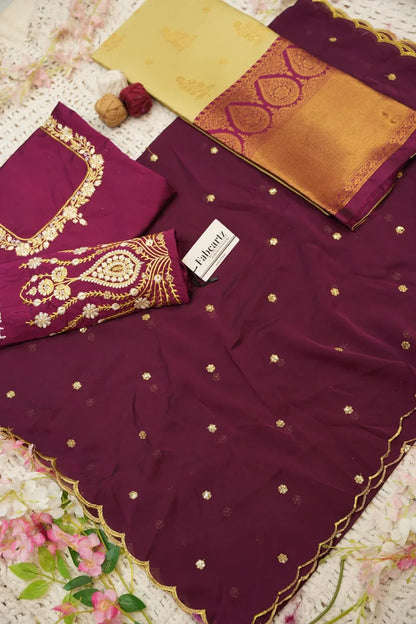 BittuPattu  Women's Woven Design zari work Half Saree with Embroidered Blouse and Dupatta