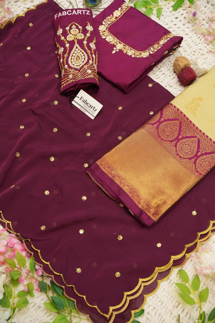 BittuPattu  Women's Woven Design zari work Half Saree with Embroidered Blouse and Dupatta