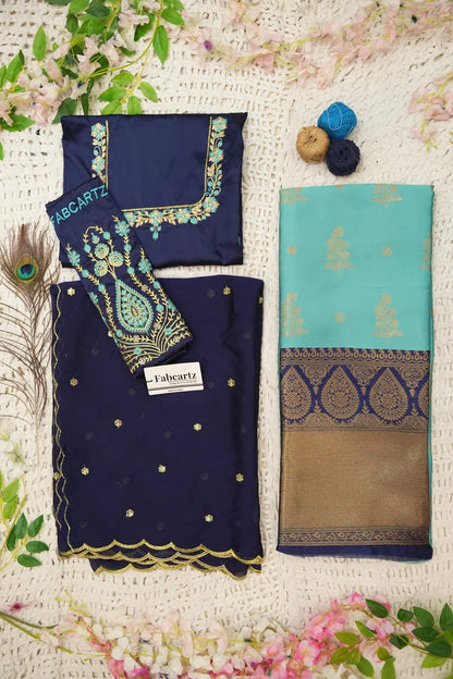 BittuPattu  Women's Woven Design zari work Half Saree with Embroidered Blouse and Dupatta
