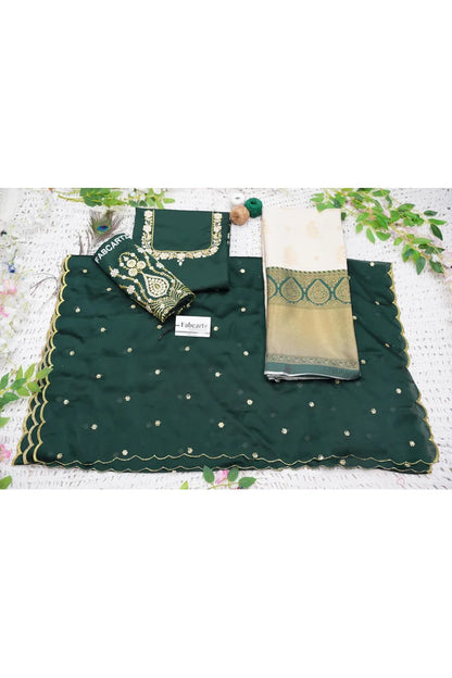 BittuPattu  Women's Woven Design zari work Half Saree with Embroidered Blouse and Dupatta