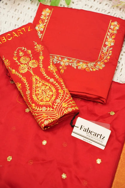 BittuPattu  Women's Woven Design zari work Half Saree with Embroidered Blouse and Dupatta