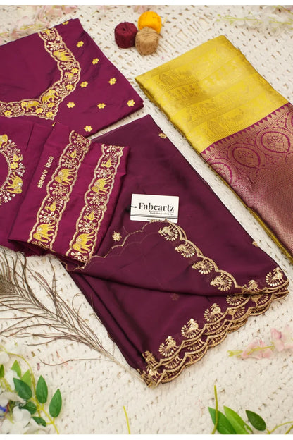 HathiGhoda Women's Woven Design zari work Half Saree with Embroidered Blouse and Dupatta