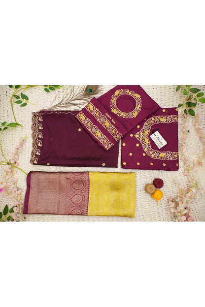 HathiGhoda Women's Woven Design zari work Half Saree with Embroidered Blouse and Dupatta
