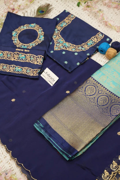 HathiGhoda Women's Woven Design zari work Half Saree with Embroidered Blouse and Dupatta