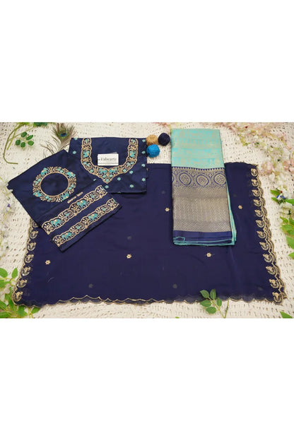 HathiGhoda Women's Woven Design zari work Half Saree with Embroidered Blouse and Dupatta