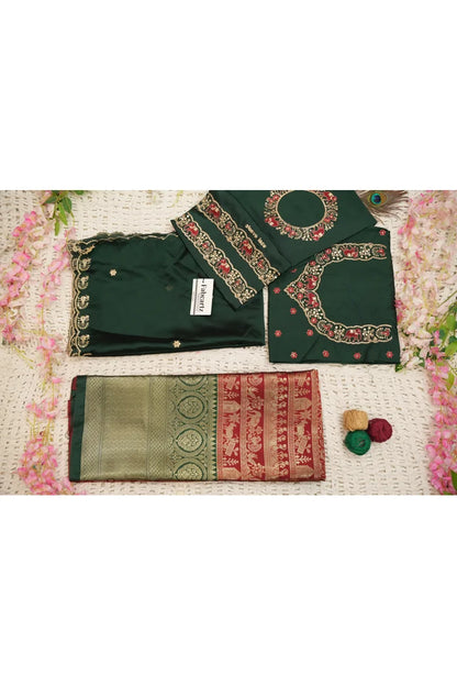 HathiGhoda Women's Woven Design zari work Half Saree with Embroidered Blouse and Dupatta