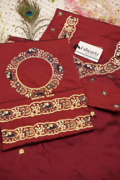 HathiGhoda Women's Woven Design zari work Half Saree with Embroidered Blouse and Dupatta