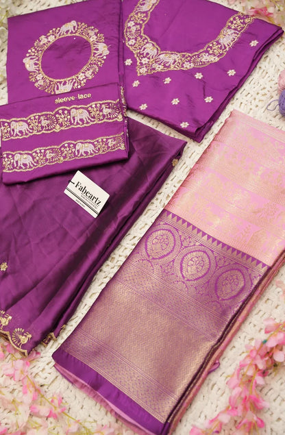 HathiGhoda Women's Woven Design zari work Half Saree with Embroidered Blouse and Dupatta
