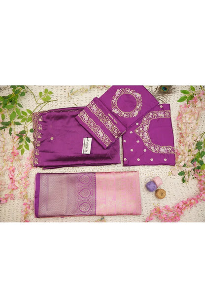 HathiGhoda Women's Woven Design zari work Half Saree with Embroidered Blouse and Dupatta