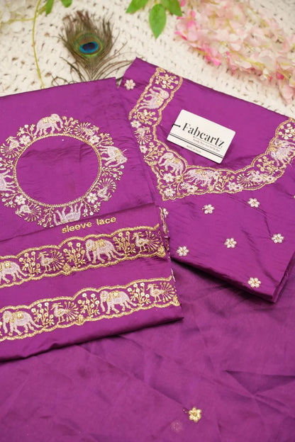 HathiGhoda Women's Woven Design zari work Half Saree with Embroidered Blouse and Dupatta