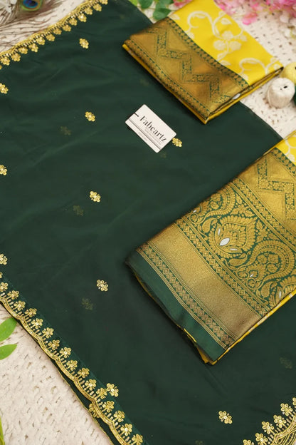దక్షిణ భారత పండుగ సాంప్రదాయ హాఫ్ చీర (ఛవి) 