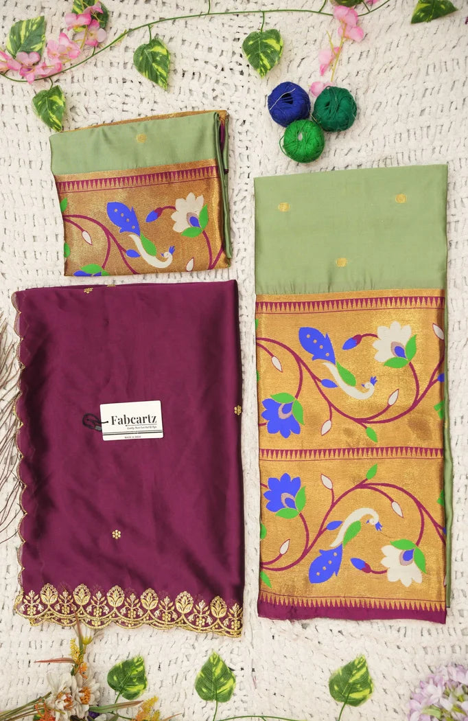 Rupmani Women's Woven Design zari work Half Saree with Embroidered Blouse and Dupatta