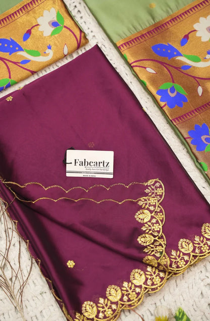 Rupmani Women's Woven Design zari work Half Saree with Embroidered Blouse and Dupatta
