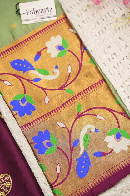Rupmani Women's Woven Design zari work Half Saree with Embroidered Blouse and Dupatta