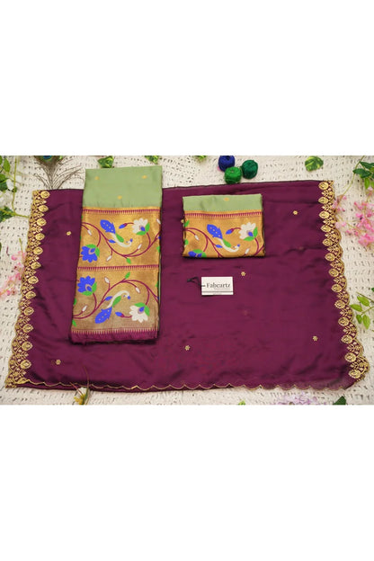 Rupmani Women's Woven Design zari work Half Saree with Embroidered Blouse and Dupatta