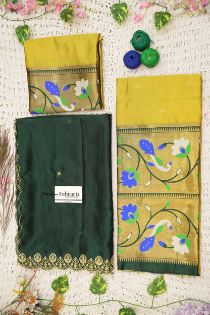 Rupmani Women's Woven Design zari work Half Saree with Embroidered Blouse and Dupatta