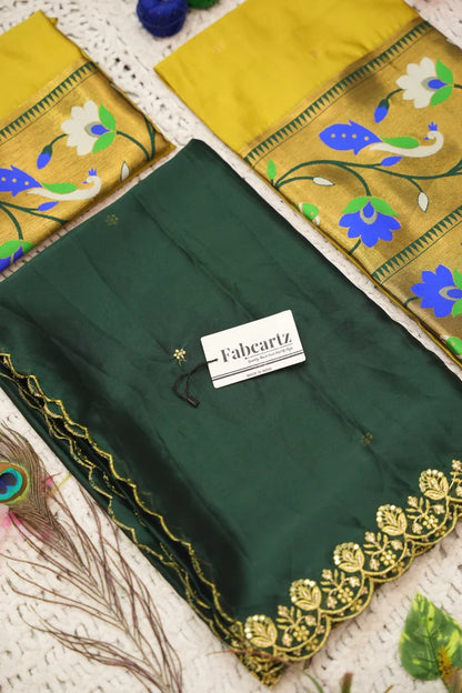 Rupmani Women's Woven Design zari work Half Saree with Embroidered Blouse and Dupatta