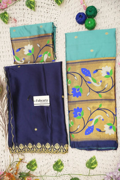 Rupmani Women's Woven Design zari work Half Saree with Embroidered Blouse and Dupatta