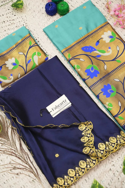 Rupmani Women's Woven Design zari work Half Saree with Embroidered Blouse and Dupatta