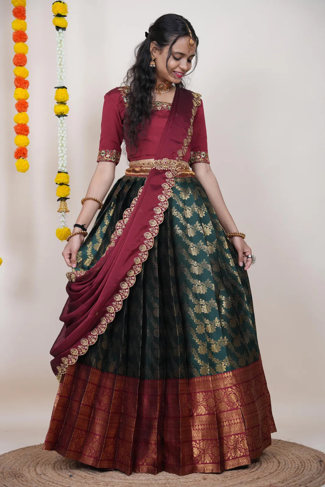 South Indian Festival Traditional Half Saree Rithvika