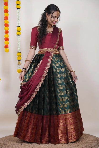 South Indian Festival Traditional Half Saree Rithvika