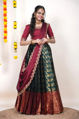 South Indian Festival Traditional Half Saree Rithvika