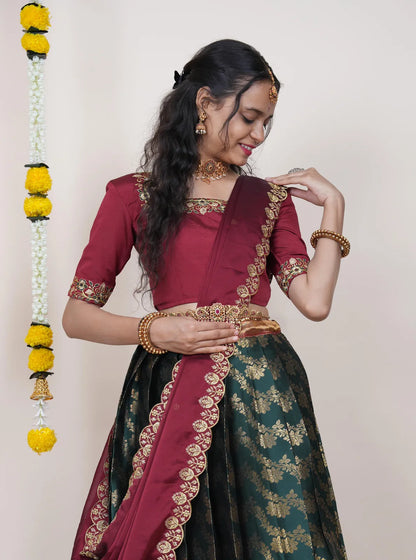 South Indian Festival Traditional Half Saree Rithvika