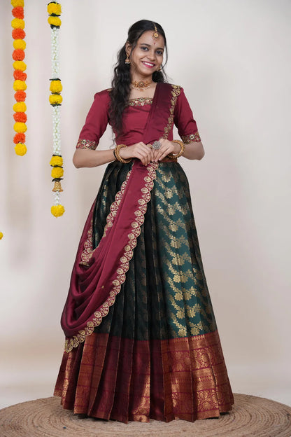 South Indian Festival Traditional Half Saree Rithvika