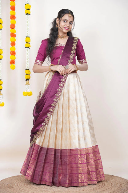 South Indian Festival Traditional Half Saree Rithvika