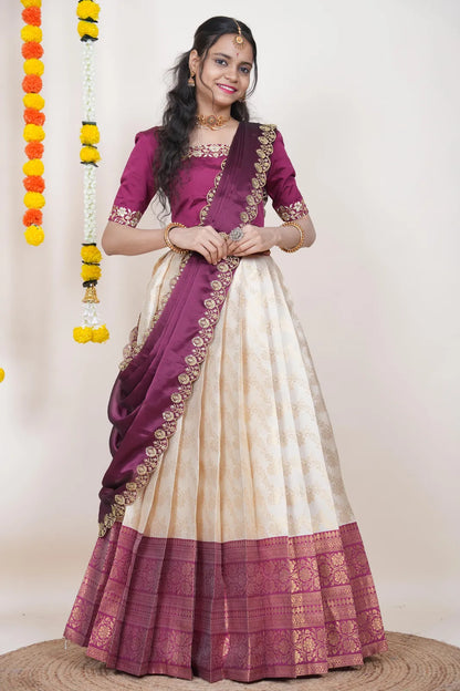 South Indian Festival Traditional Half Saree Rithvika