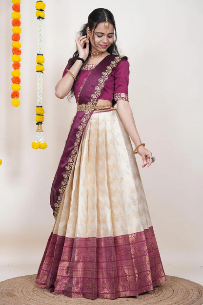 South Indian Festival Traditional Half Saree Rithvika