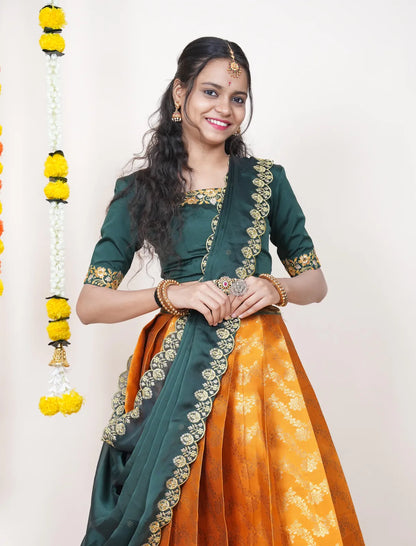 South Indian Festival Traditional Half Saree Rithvika