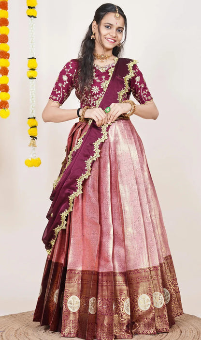 Shailee South Indian Festival Traditional Half Saree