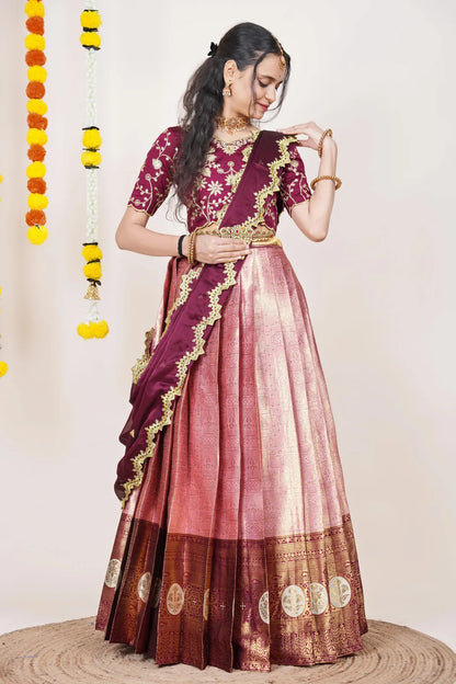 Shailee South Indian Festival Traditional Half Saree