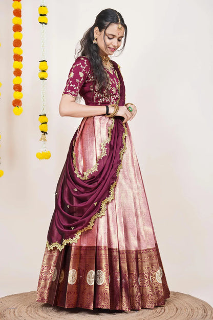 Shailee South Indian Festival Traditional Half Saree
