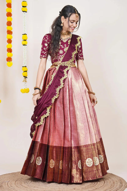 Shailee South Indian Festival Traditional Half Saree