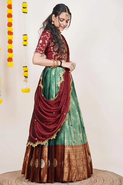 Shailee South Indian Festival Traditional Half Saree