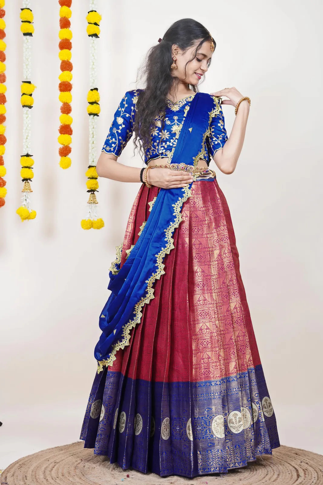 Shailee South Indian Festival Traditional Half Saree
