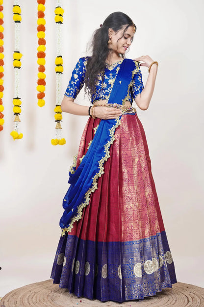 Shailee South Indian Festival Traditional Half Saree